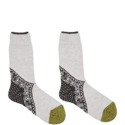 KAPITAL 96 YARNS HEEL PAISLEY BANDANA SOCKS