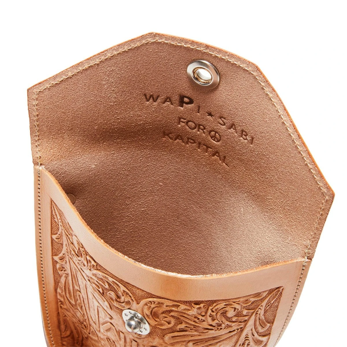 KAPITAL HAND CARVED LEATHER SACOCHE (FLOWER & SEWING MACHINE) - Image 3