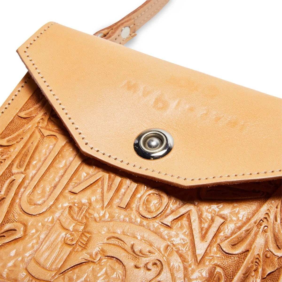 KAPITAL HAND CARVED LEATHER SACOCHE (FLOWER & SEWING MACHINE) - Image 6