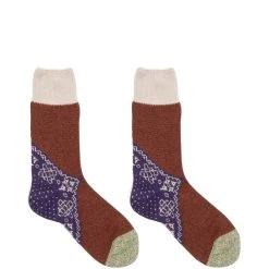 KAPITAL 96 YARNS WOOL HEEL BANDANA SOCKS