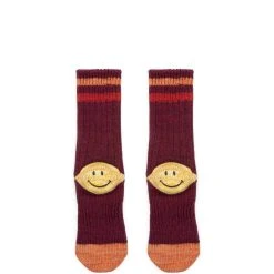 KAPITAL 60YARNS GRANDRELLE IVY SMILIE HEEL-HOLD SOCKS