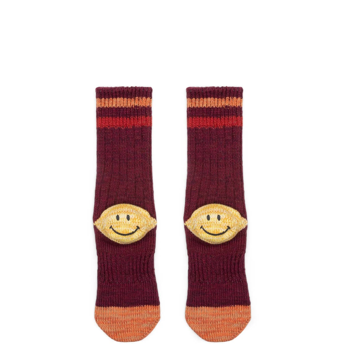KAPITAL 60YARNS GRANDRELLE IVY SMILIE HEEL-HOLD SOCKS