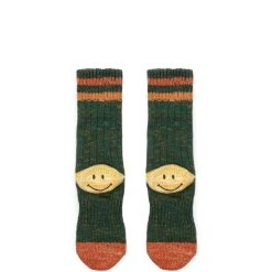 KAPITAL 60YARNS GRANDRELLE IVY SMILIE HEEL-HOLD SOCKS