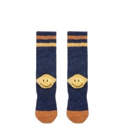 KAPITAL 60YARNS GRANDRELLE IVY SMILIE HEEL-HOLD SOCKS