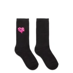 X-Girl DRIPPING HEART LOGO SOCKS