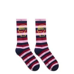 Brain Dead STRIPED LOGO HEAD SOCK