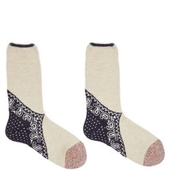 KAPITAL 96 YARNS HEEL PAISLEY BANDANA SOCKS