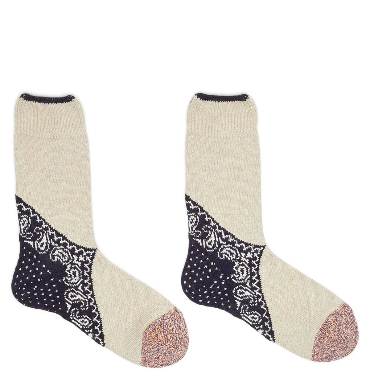 KAPITAL 96 YARNS HEEL PAISLEY BANDANA SOCKS