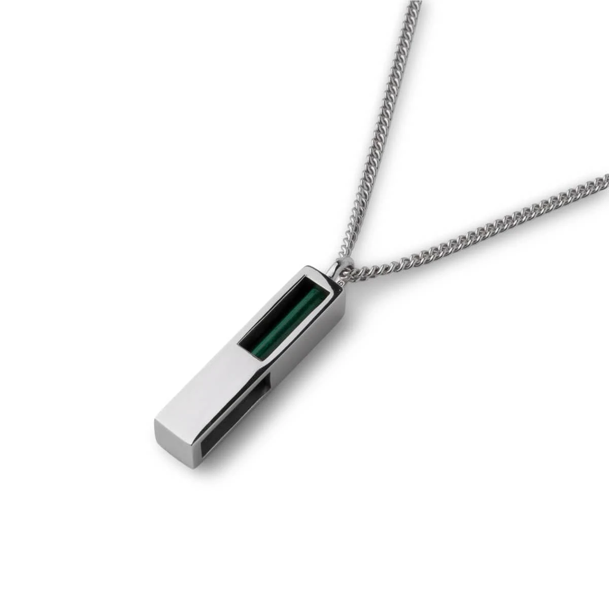 Tom Wood CUBE PENDANT MALACHITE - Image 2